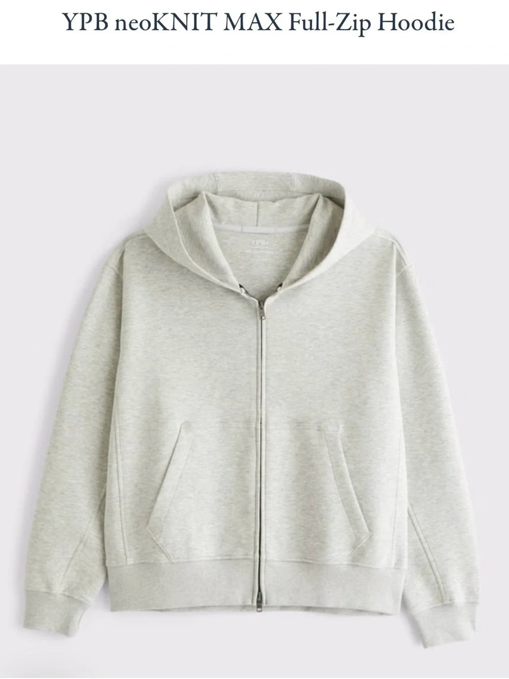 Abercrombie & Fitch Light Gray Full-Zip Hoodie